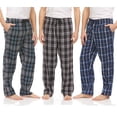 thumbnail image 1 of DARESAY 3 Pack: Plaid Pajama Pants For Men – Mens Flannel Pajama Pants - Mens PJ Pants With Pockets & Button Fly (Up To 3XL), 1 of 5