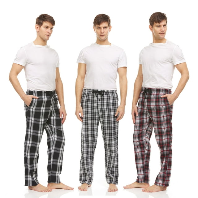 DARESAY 3 Pack: Plaid Pajama Pants For Men – Mens Flannel Pajama Pants ...