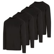 DARESAY Dri-Fit Long Sleeve T Shirts for Men-4 Pack- Moisture Wicking, Quick Dry Tees (Up to 3XL)