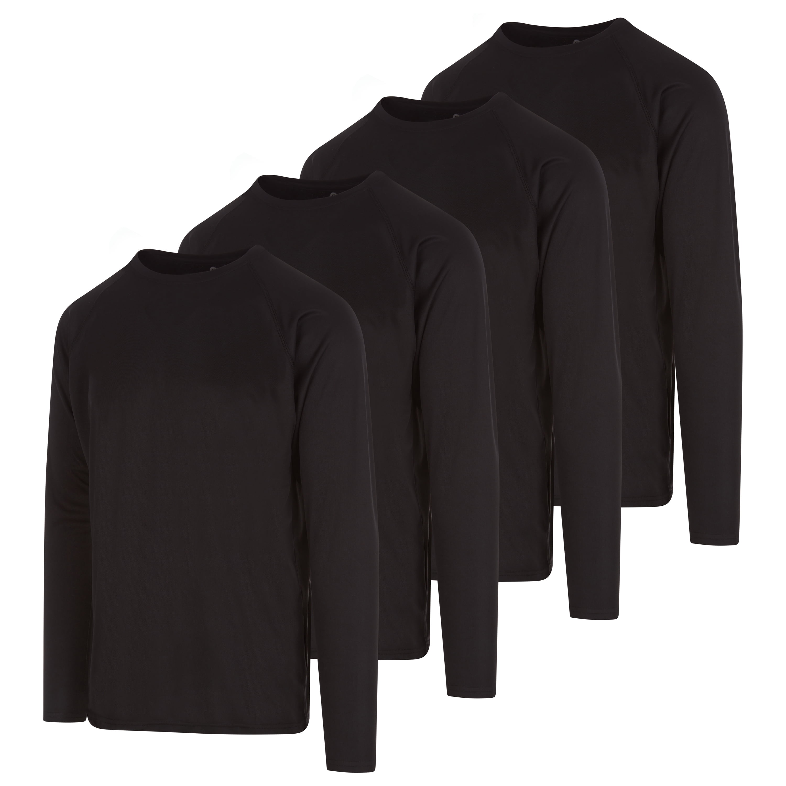 DARESAY Dri-Fit Long Sleeve T Shirts for Men-4 Pack- Moisture Wicking ...