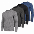 thumbnail image 1 of DARESAY Dri-Fit Long Sleeve T Shirts for Men-4 Pack- Moisture Wicking, Quick Dry Tees (Up to 3XL), 1 of 11