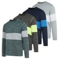 thumbnail image 1 of DARESAY Dri-Fit Long Sleeve T Shirts for Men-4 Pack- Moisture Wicking, Quick Dry Tees (Up to 3XL), 1 of 5
