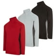 thumbnail image 1 of DARESAY Men's Dry-Fit Quarter Zip Long Sleeve Athletic Performance Moisture Wicking Pullover, 3-Pack (Up to 3XL), 1 of 5