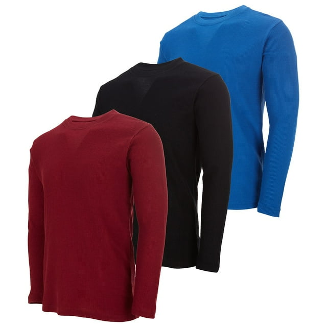 DARESAY Men's Thermal Crew Long Sleeve Henley Tops Base Layer Shirt3