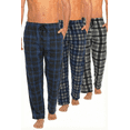 thumbnail image 1 of DARESAY Men’s 3-Pack Microfleece Pajama Pants with Pockets & Drawstring – Soft Lounge & Sleep Pants, Up to 3XL, 1 of 7