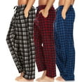 thumbnail image 1 of DARESAY Mens 3 Pack Pajama Pants for Men, Microfleece Pajama Pants, Men's Pajamas, Sleep pants with Pockets, Up to Size 3XL, 1 of 2