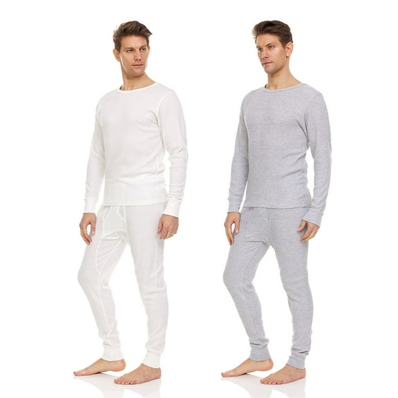 DARESAY Mens Baselayer PJ Set, Mens Thermal Sets up to 3XL (2 Sets)