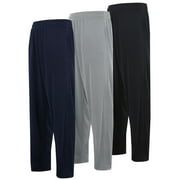 DARESAY Mens Joggers- Quick-Dry Mens Jogging Pants, Elastic Waist With Two Side Pockets, Athletic, Active Pants for Men, 3-Pack, Regular and Big Mens