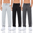 thumbnail image 1 of DARESAY Men’s Lightweight Mesh Jogger Pants 3-Pack, Quick-Dry Athletic Workout Pants with Pockets & Drawstring Waist, Sizes S-3XL, 1 of 8