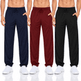 thumbnail image 1 of DARESAY Men’s Lightweight Mesh Jogger Pants 3-Pack, Quick-Dry Athletic Workout Pants with Pockets & Drawstring Waist, Sizes S-3XL, 1 of 8