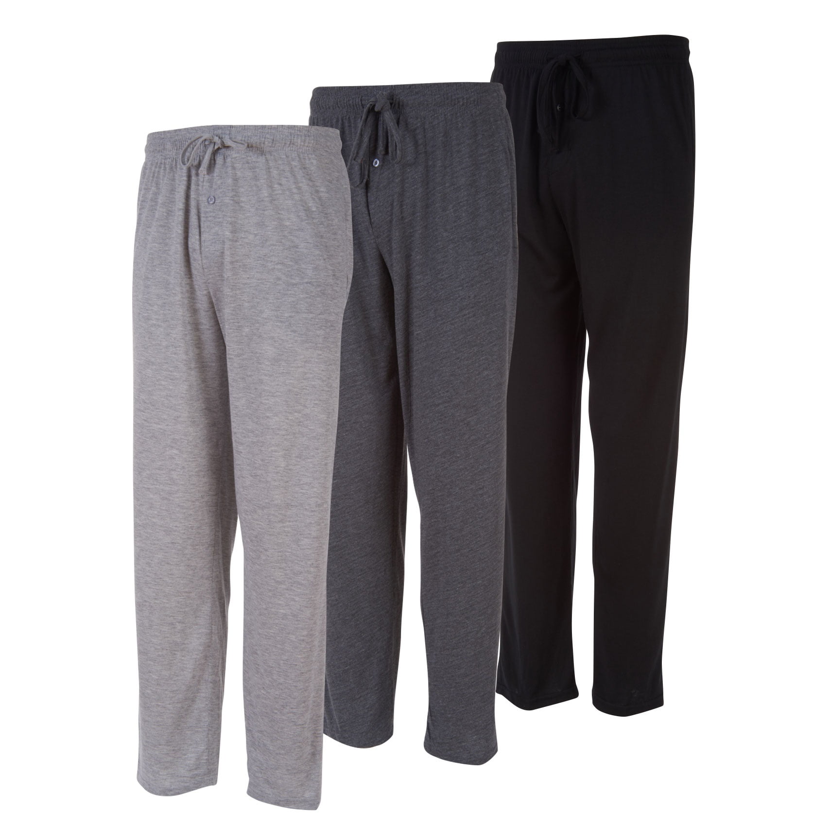 3 Pack: Daresay Comfy Men's Lounge Pants - Pajamas pants for men With Pockets and Adjustable Waistband - Up to 3XL