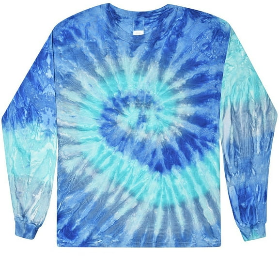 DARESAY Tie Dye Style Long Sleeve T-Shirt Kids Boys & Girls Fun Multi Color Tops