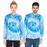 DARESAY Tie Dye Style قميص طويل الأكمام للرجال النساء - قمم ممتعة ومتعددة الألوان