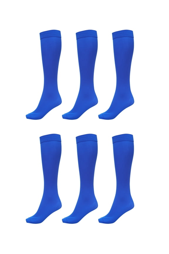 Women Trouser Socks with Comfort Band Spandex Opaque Knee High - 6-Pack