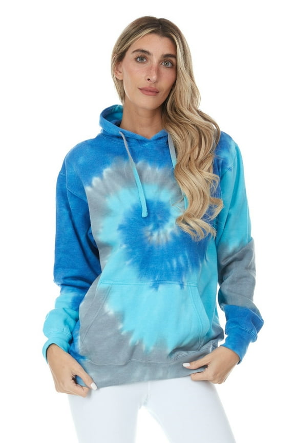 Womens Tie Dye Pullover Hoodie Fleece Sweatshirts Reg and Big Mens Up to 5XL