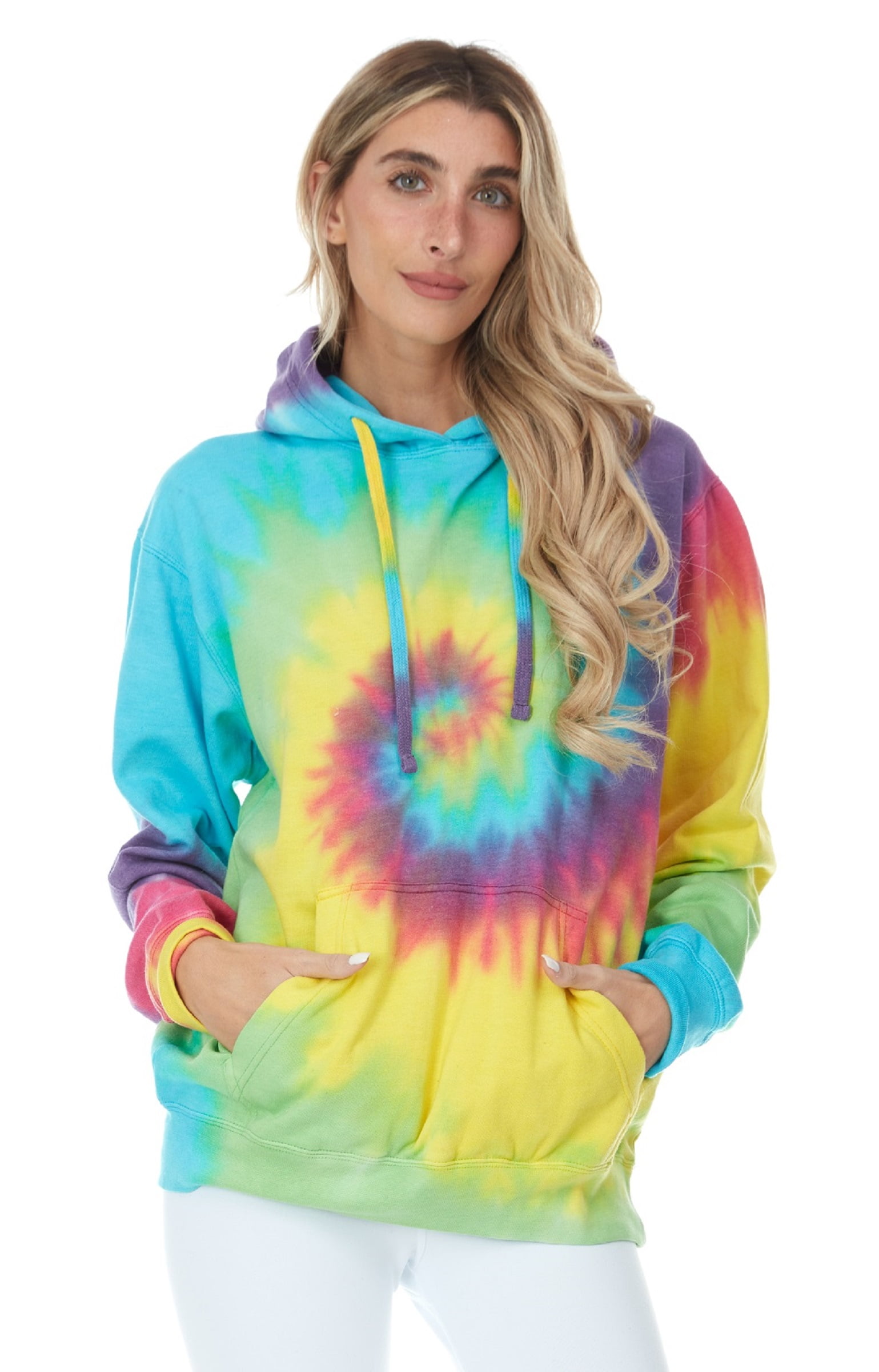 DARESAY Womens Tie Dye Pullover Hoodie Fleece Sweatshirts Reg and Big Mens Up to 5XL