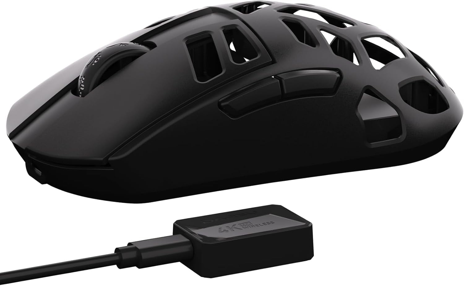 DAREU A950pro 4K Wireless Gaming Mouse:55g Ultra-Lightweight,4KHz Polling Rate,PAW3395 Optical Sensor,26K DPI,6 Programmable Buttons,Support 15min Fast Charging &Tri-mode Connection (Black)