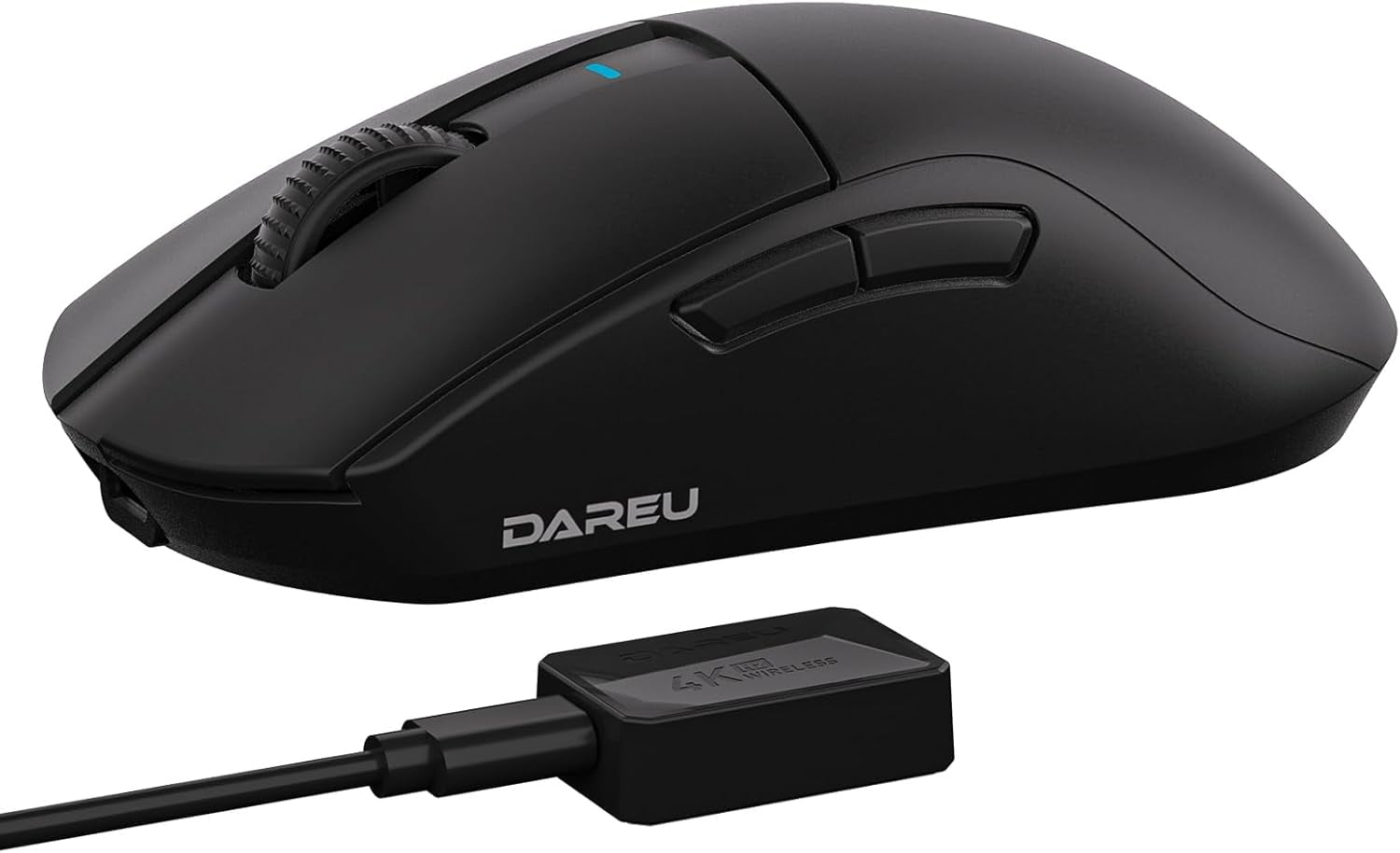DAREU A950pro 4K Wireless Gaming Mouse:55g Ultra-Lightweight,4KHz Polling Rate,PAW3395 Optical Sensor,26K DPI,6 Programmable Buttons,Support 15min Fast Charging &Tri-mode Connection (Black)