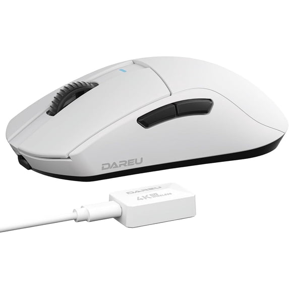 DAREU A950pro 4K Wireless Gaming Mouse:55g Ultra-Lightweight,4KHz Polling Rate,PAW3395 Optical Sensor,26K DPI,6 Programmable Buttons,Support 15min Fast Charging &Tri-mode Connection (Black)