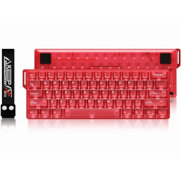 DAREU COOL60 60% Hall Effect Gaming Keyboard with Magnetic Switch, SOCD, 0.01mm Actuation Adjustable Rapid Trigger,8000 Hz Polling, Frosted Transparent Keycaps, Hot-swap, RGB Backlit