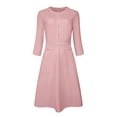 thumbnail image 1 of DARING DIVA A-Line Contrast Color Tweed Trim Dress XL Pink, 1 of 6
