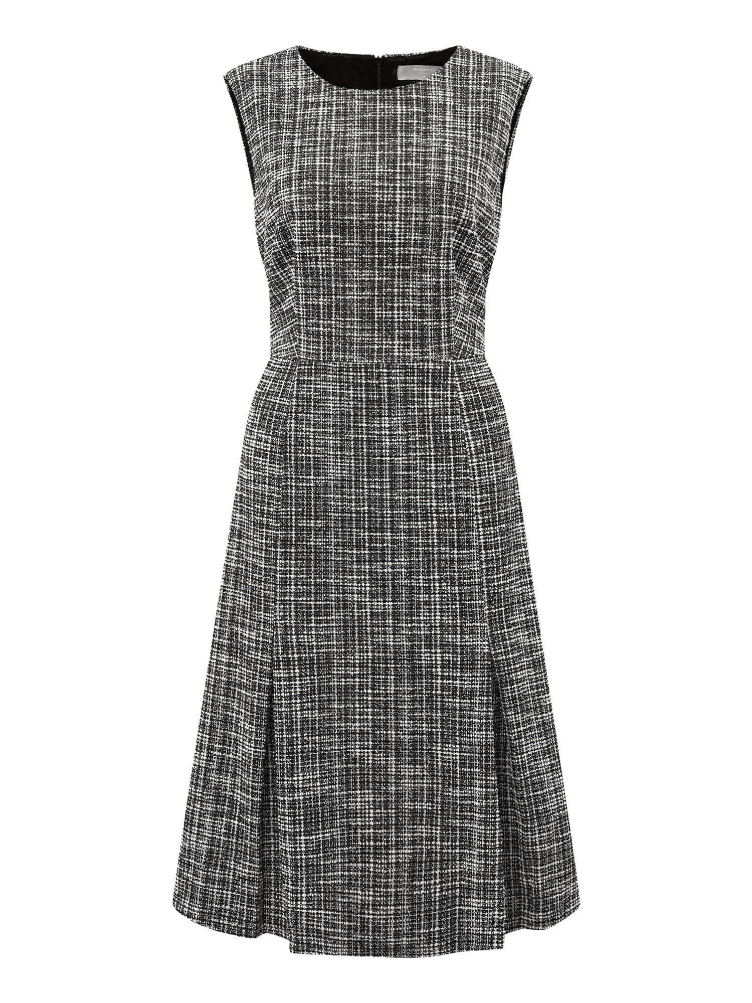 DARING DIVA A-Line Midi Round Neck Dress S Black Beige