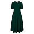 thumbnail image 1 of DARING DIVA A-Line Work Church Pockets Dress XL Green, 1 of 6