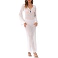 thumbnail image 1 of DARING DIVA Beach Cover Ups Long Sleeve Swim Bathing Dress L White, 1 of 6
