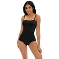 thumbnail image 1 of DARING DIVA Button Bottom Shapewear Cami Slimming Butt Lifter Bodysuit L Black, 1 of 6