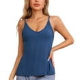thumbnail image 1 of DARING DIVA Camisoles Pajamas Base Layer Spaghetti Straps Tank Tops M Blue, 1 of 6