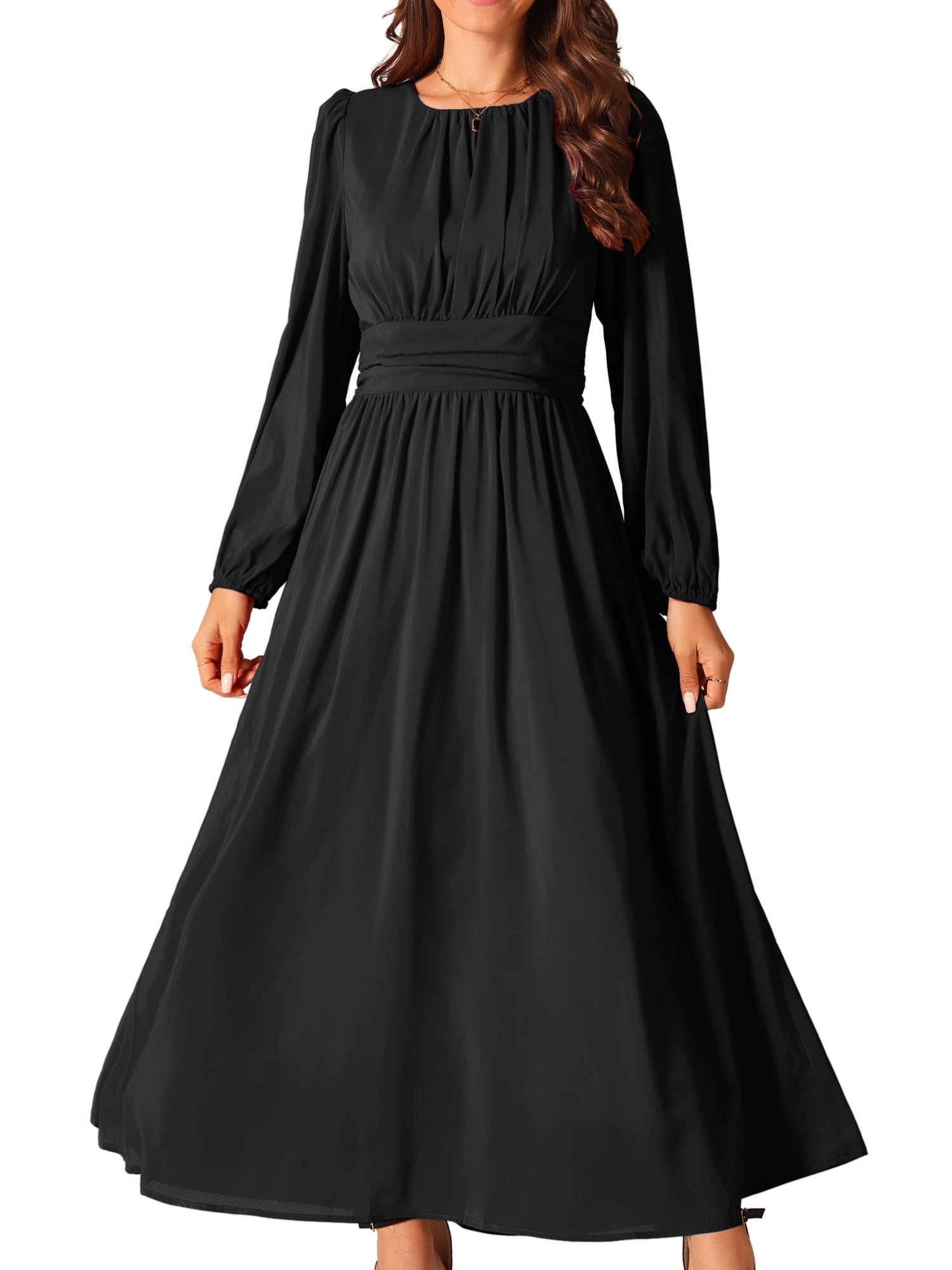 DARING DIVA Cocktail Lantern A-Line Chiffon Dress S Black