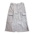 thumbnail image 1 of DARING DIVA Corduroy Cargo Skirts for Women's Elastic Back Midi Skirt XS Gray, 1 of 1