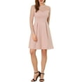 thumbnail image 1 of DARING DIVA Crew Neck Mesh Heart Polka Dots Sheer Skater Party Dress M Pink, 1 of 7