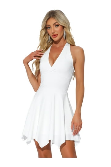 whbm white dress Beige Metallic Halter Neck Midi Dress