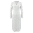 thumbnail image 1 of DARING DIVA Floral Lace Wedding Bodycon Pencil Dress L White, 1 of 6