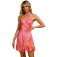 thumbnail image 1 of DARING DIVA Floral Spaghetti Ruched Bust Boho Dress S Pink, 1 of 6