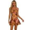 thumbnail image 1 of DARING DIVA Floral Spaghetti Ruched Bust Boho Dress XL Brick red, 1 of 6