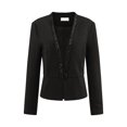 thumbnail image 1 of DARING DIVA Women's Short Blazer Open Front Cocktail Work Cardigan Jacket M Black, 1 of 6