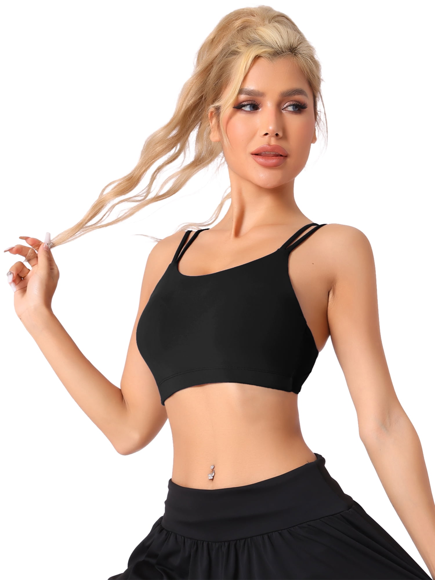 DARING DIVA Full-Coverage U Back Bras Fixed Padded Cup Underwear L Black