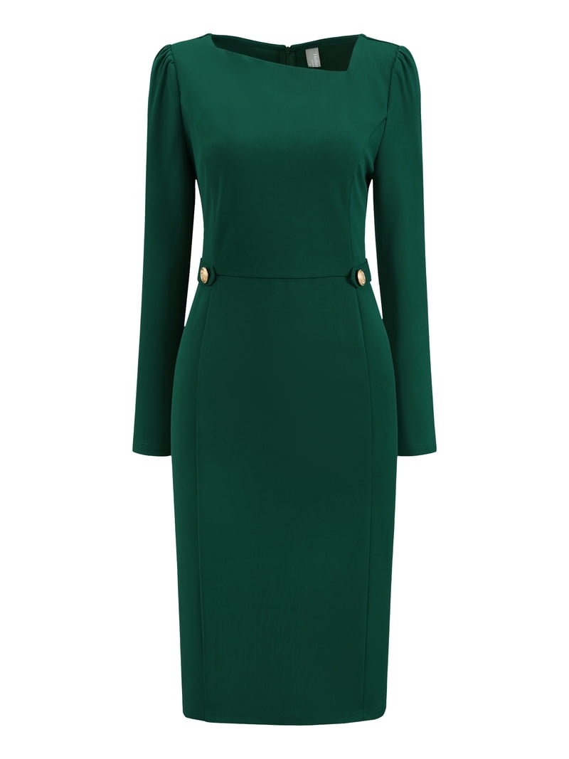 green pencil dress with sleeves Boden Women's Orla Short Jersey Shirt Dress in Green main image 0