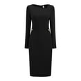 thumbnail image 1 of DARING DIVA Funeral Wear Long Sleeve Pencil Dress S Black, 1 of 7