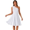 thumbnail image 1 of DARING DIVA Halloween Costume Bow One Shoulder with Pockets Swing Dress XL White, 1 of 6