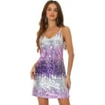 thumbnail image 1 of DARING DIVA Halloween Costume Glitter Sequin Spaghetti Strap Dress XS Multicolor, 1 of 6