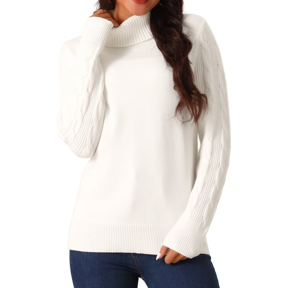 DARING DIVA High Neck Long Sleeve Casual Sweater Warm Pullover M Apricot