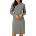 thumbnail image 1 of DARING DIVA Hoodie Pullover Sweater Midi Dress L Grey, 1 of 7