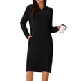 thumbnail image 1 of DARING DIVA Hoodie Pullover Sweater Midi Dress S Black, 1 of 7