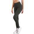 thumbnail image 1 of DARING DIVA Leggings Solid Color Elastic Waistband Stirrup Pants L Dark Grey, 1 of 6