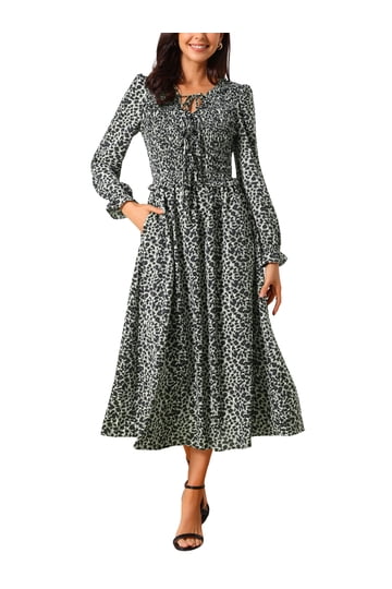 black strapless dress mini Meradith Leopard Print Midi Dress main image 1