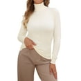 thumbnail image 1 of DARING DIVA Long Sleeve Turtleneck Knit Pullover Sweater XS Beige, 1 of 6