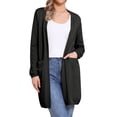thumbnail image 1 of DARING DIVA Long Sweater Lightweight Knit Cardigans L Black, 1 of 6